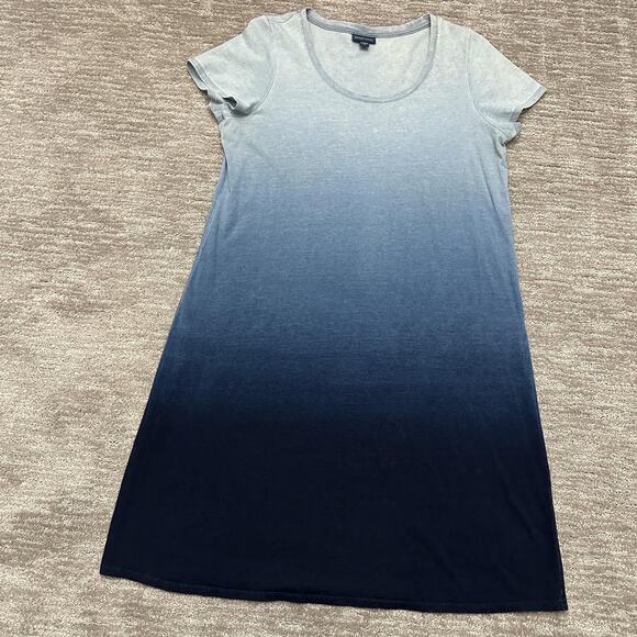 J. Jill Dresses & Skirts - Pure Jill Indigo Dress Womens Small Blue Ombre Short Sleeve Casual Soft Cotton